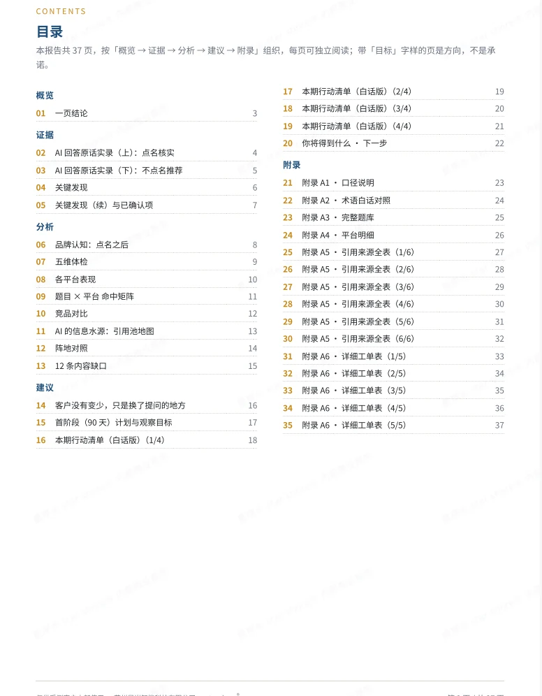 匿名客户报告：目录与完整分析结构
